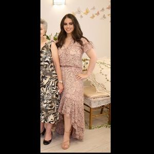 Pink High-low Leopard Dress